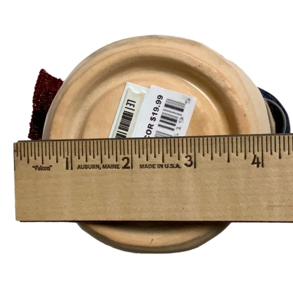 Old World Snowman Candle Votive Holder Glazed Clay Pottery Pierced Cut Outs NWT - Picture 11 of 15